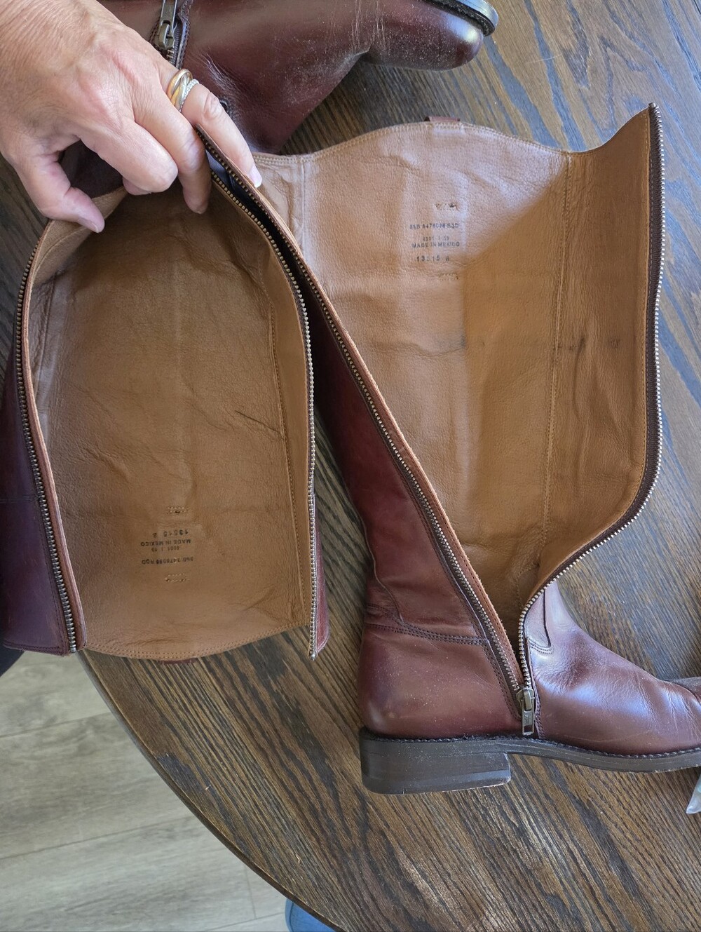 Frye Tall Riding Boots in Chestnut - Picture 9 of 10
